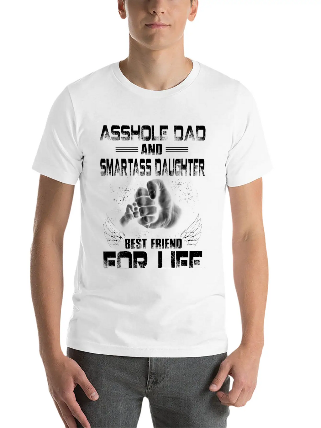 As Hole Dad Best Friend For Life Breathable Soft Cotton T-Shirt – Timeless Casual Look