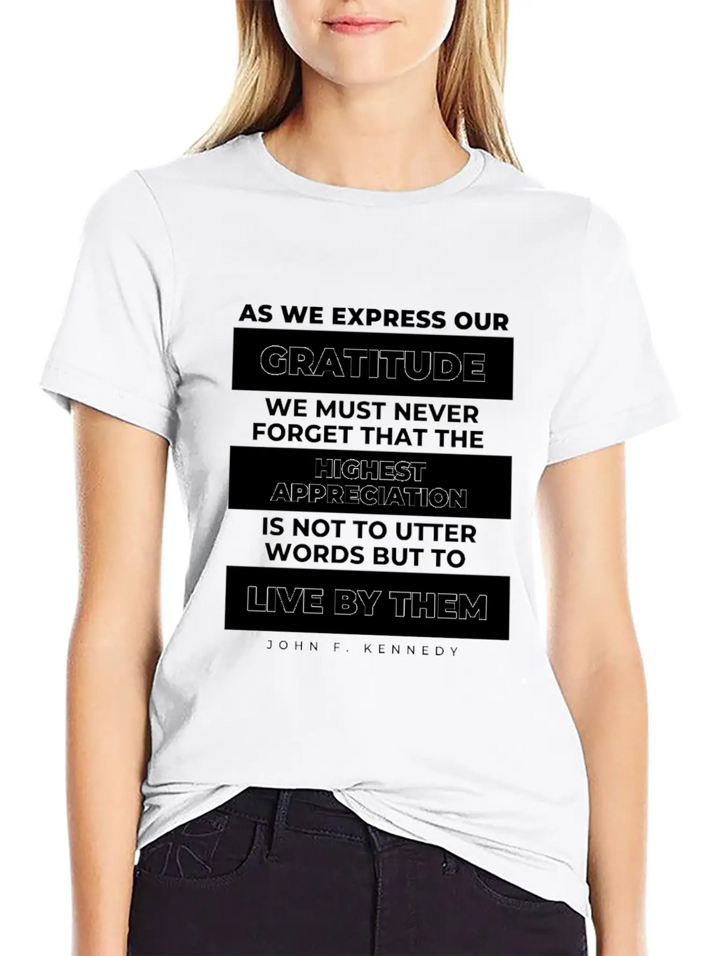As We Express Our Gratitude JFK Quote Patriot Classic Cotton Tee – Unisex Comfort For Any Season