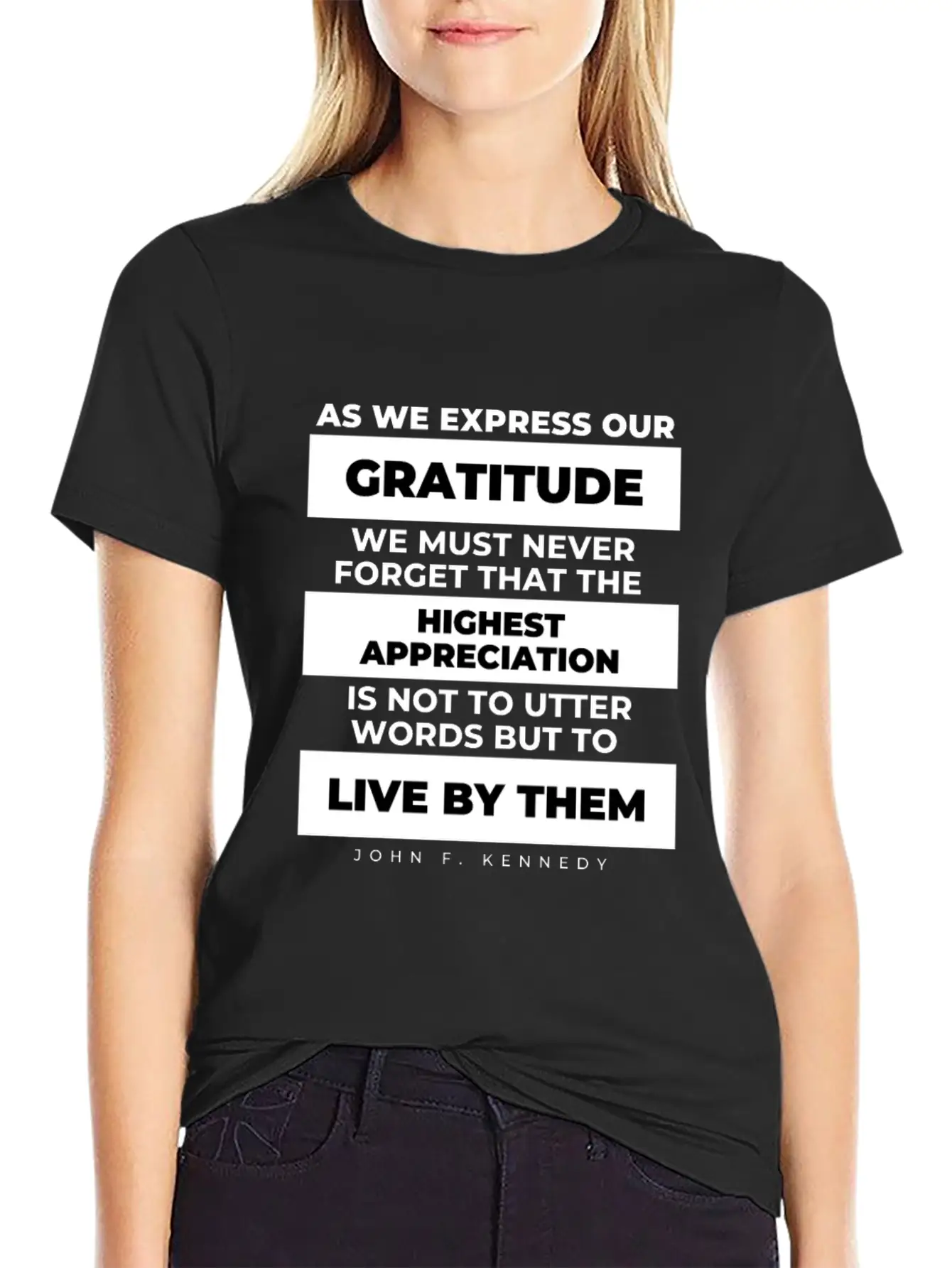 As We Express Our Gratitude JFK Quote Patriot Classic Cotton Tee – Unisex Comfort For Any Season