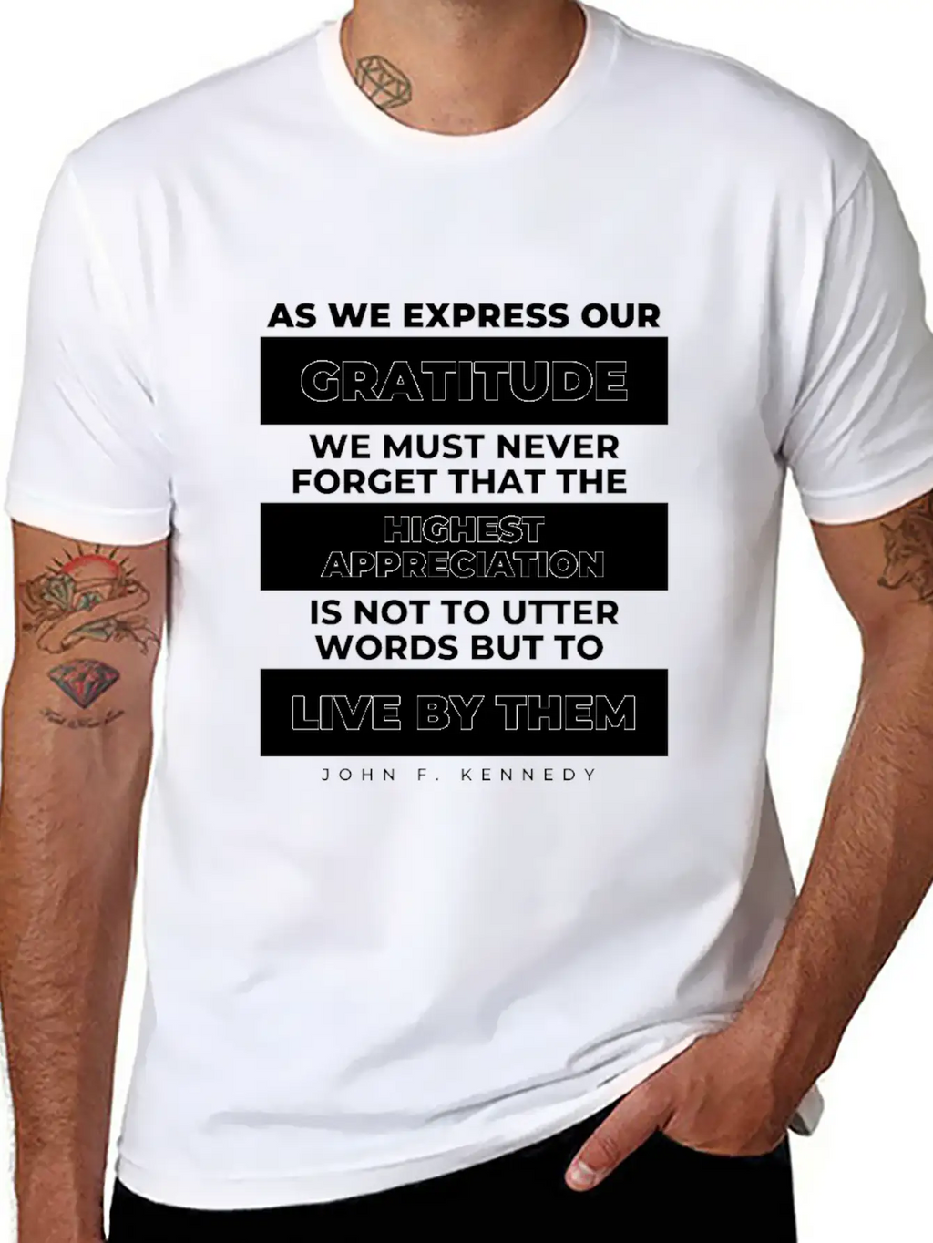 As We Express Our Gratitude JFK Quote Patriot Classic Cotton Tee – Unisex Comfort For Any Season