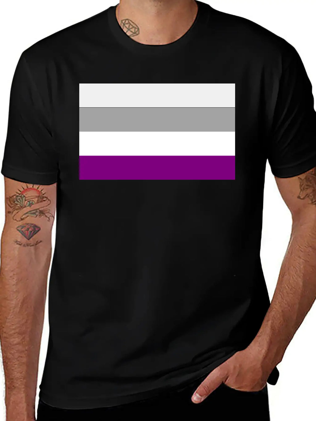 Asexual Pride Flag Basic Graphic T-Shirt – Daily Comfort In Soft Cotton