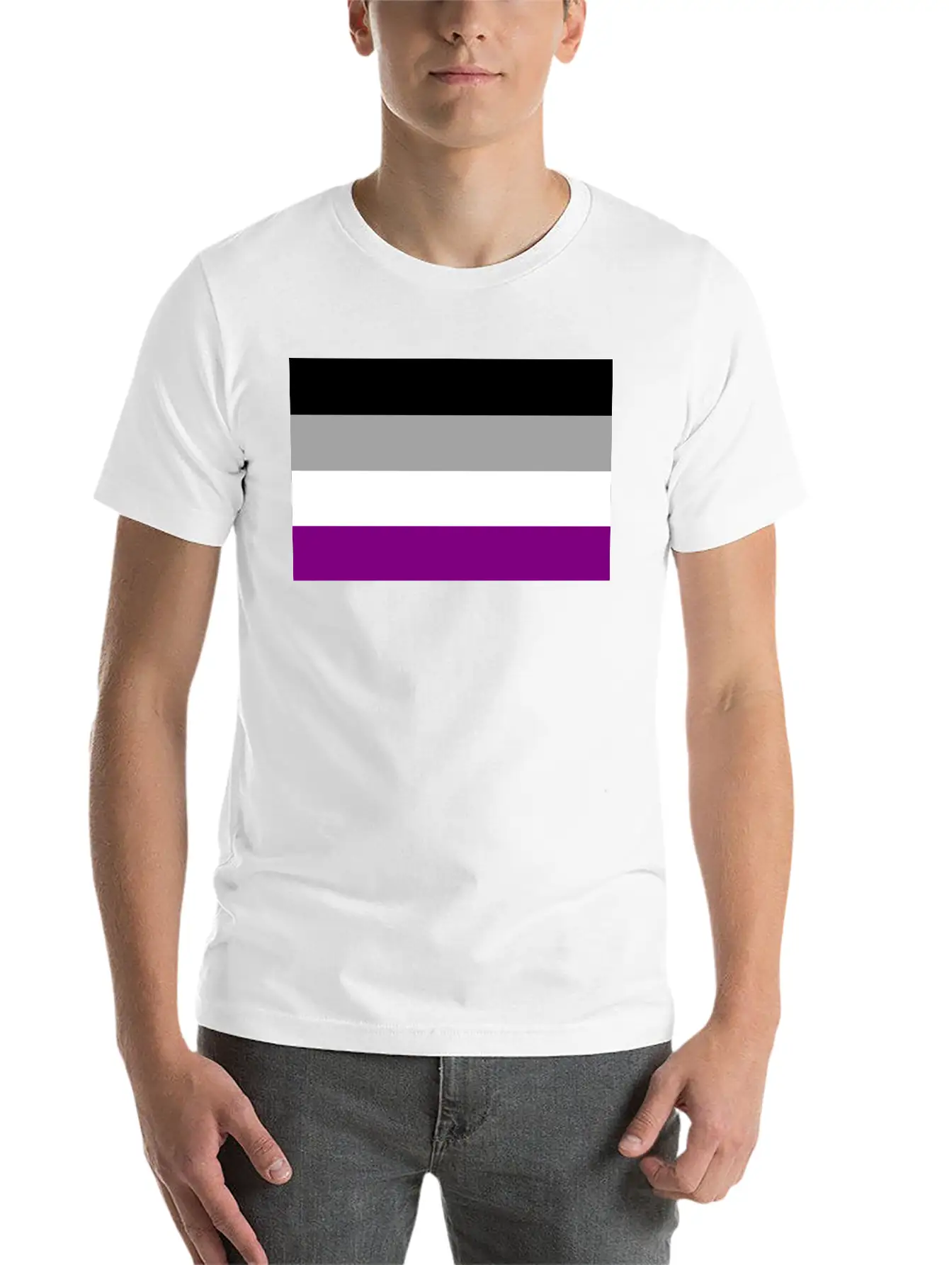 Asexual Pride Flag Basic Graphic T-Shirt – Daily Comfort In Soft Cotton