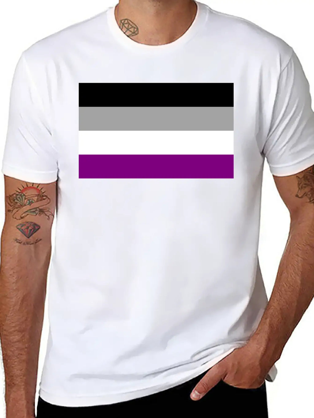 Asexual Pride Flag Basic Graphic T-Shirt – Daily Comfort In Soft Cotton