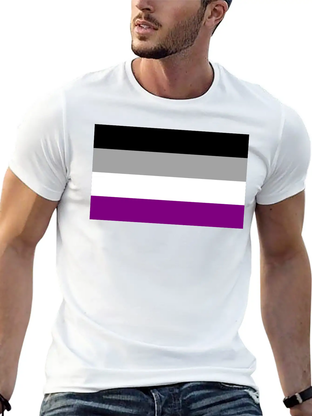 Asexual Pride Flag Basic Graphic T-Shirt – Daily Comfort In Soft Cotton