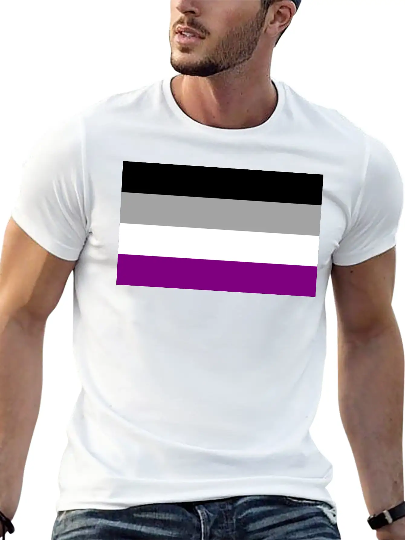 Asexual Pride Flag Basic Graphic T-Shirt – Daily Comfort In Soft Cotton