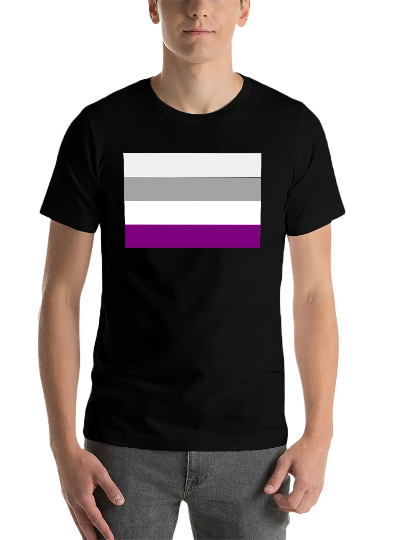 Asexual Pride Flag Basic Graphic T-Shirt – Daily Comfort In Soft Cotton
