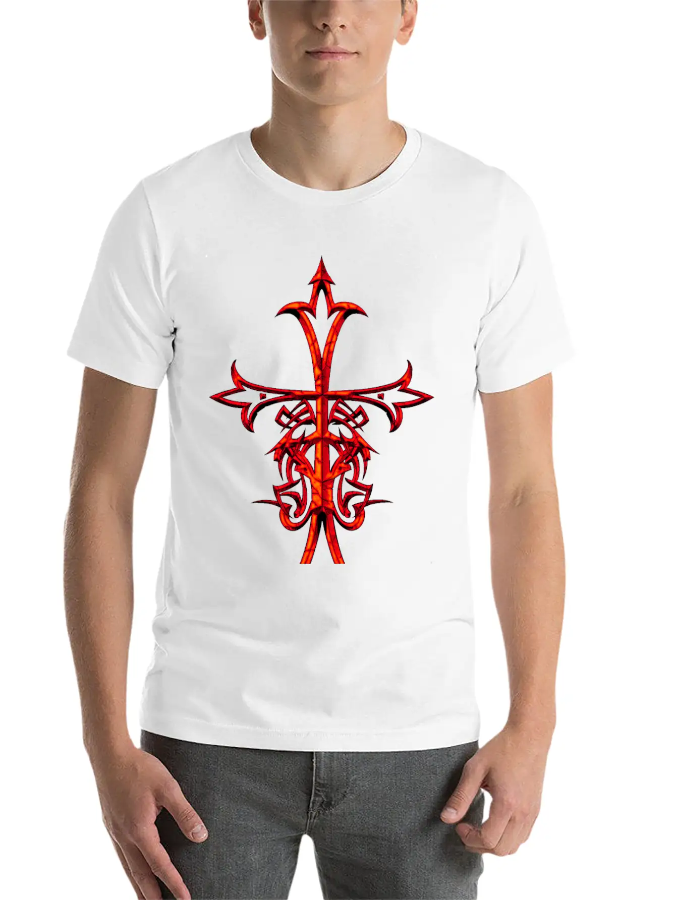 ASIAN RENAISSANCE CROSS RUSTIC Breathable Graphic T-Shirt – Perfect For Casual Days