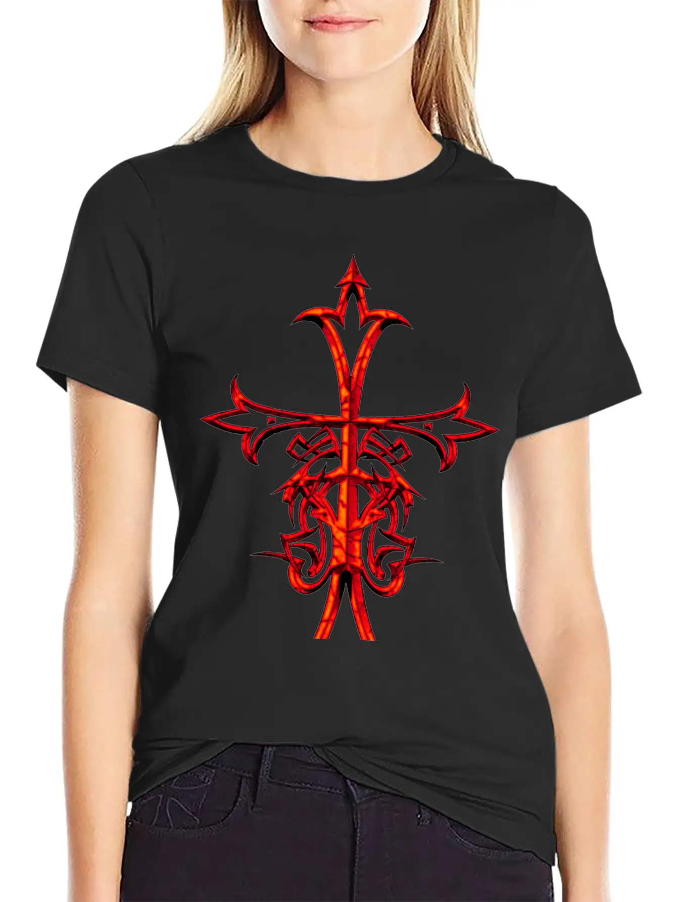 ASIAN RENAISSANCE CROSS RUSTIC Breathable Graphic T-Shirt – Perfect For Casual Days