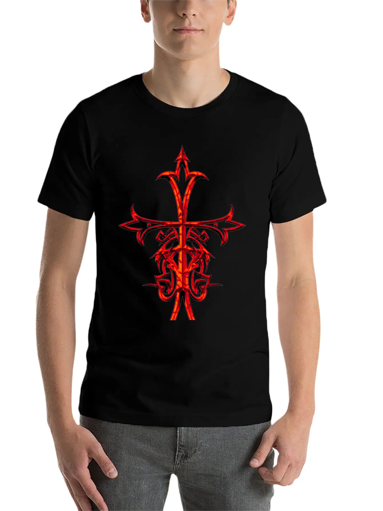 ASIAN RENAISSANCE CROSS RUSTIC Breathable Graphic T-Shirt – Perfect For Casual Days