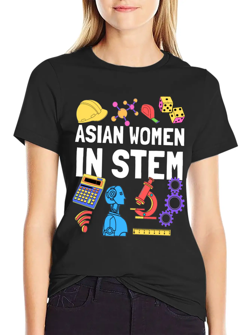Asian Women In STEM Steminist Student Teacher Relaxed Everyday Tee – Lightweight And Durable Cotton