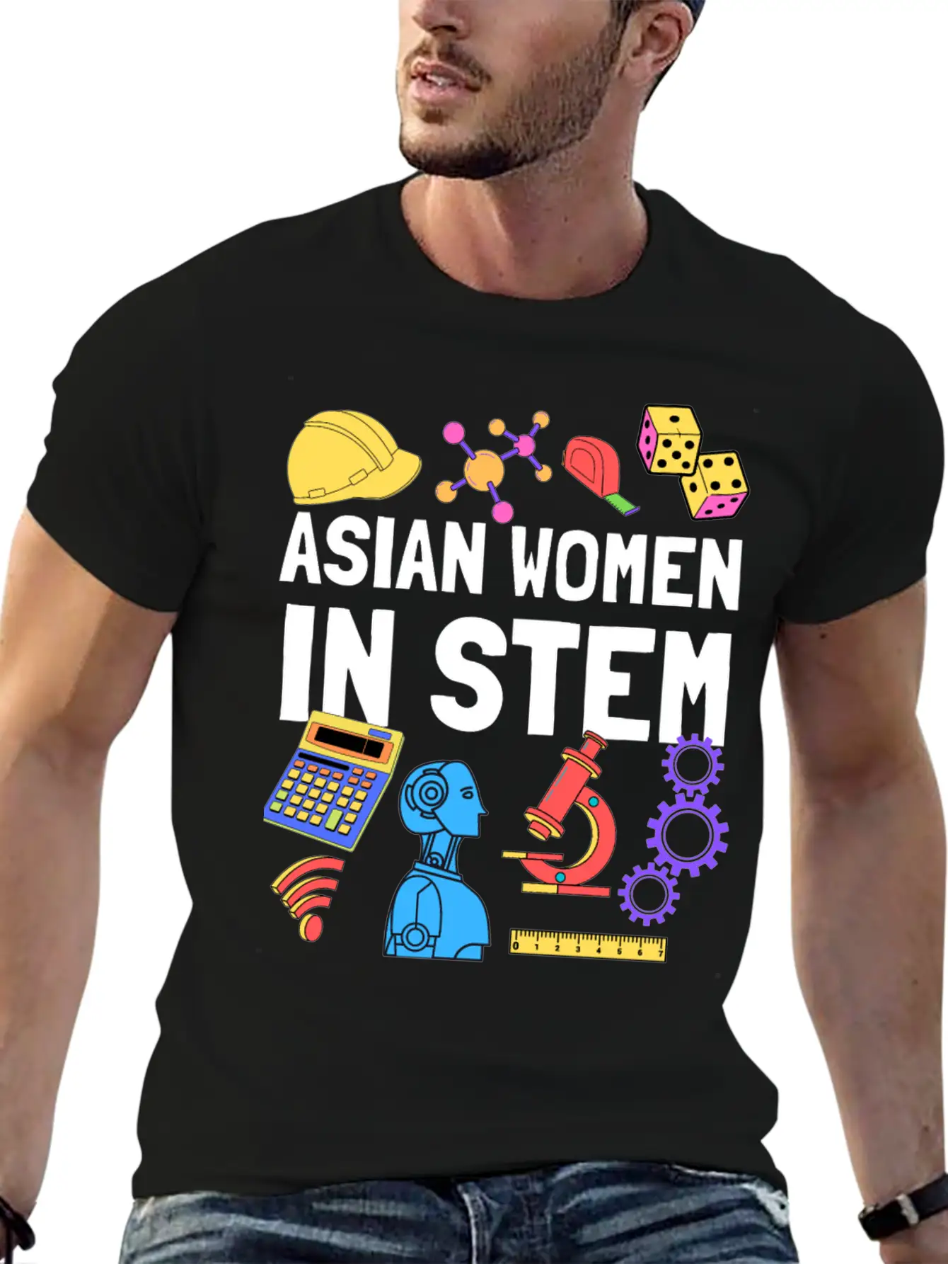 Asian Women In STEM Steminist Student Teacher Relaxed Everyday Tee – Lightweight And Durable Cotton