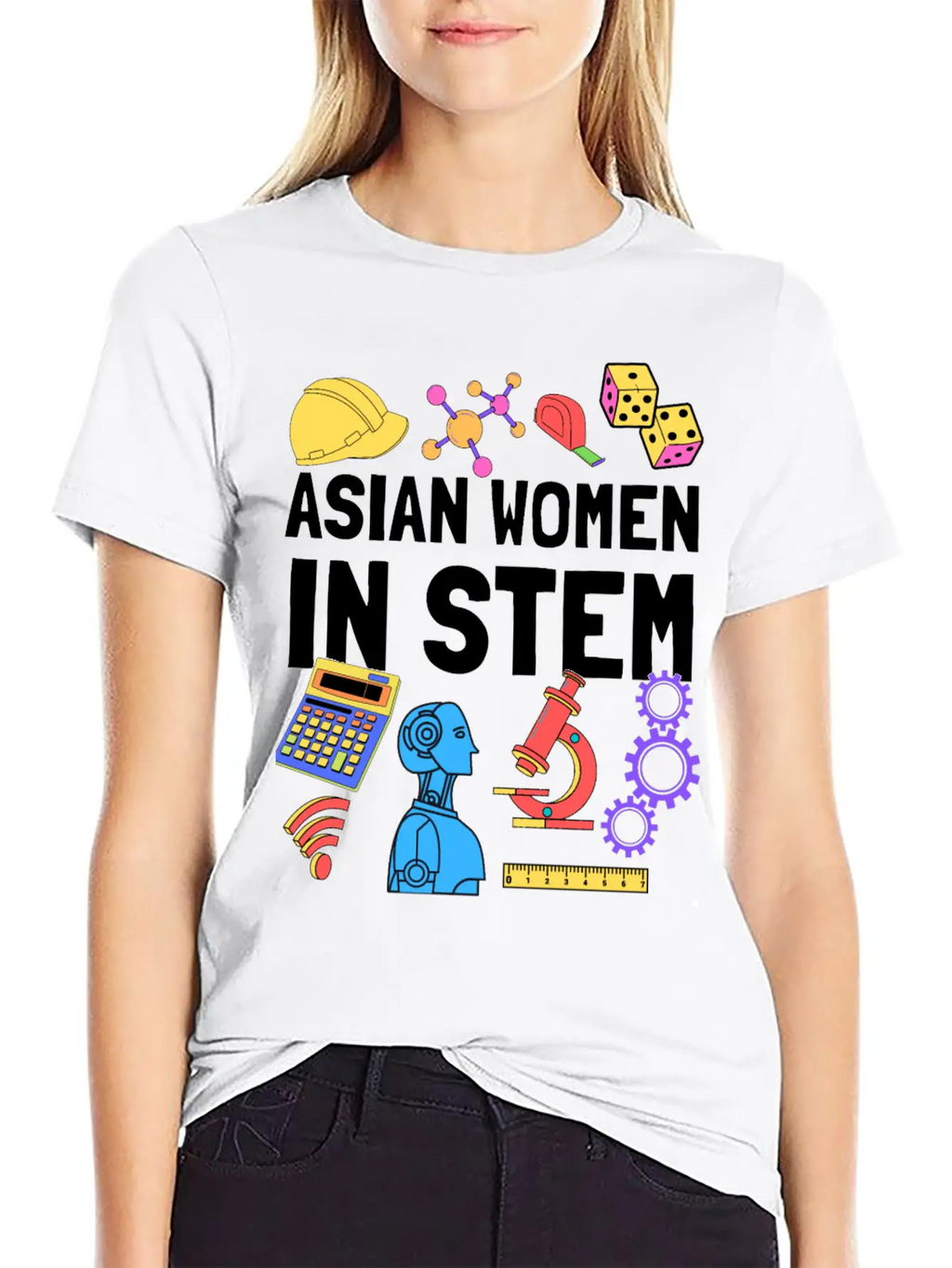 Asian Women In STEM Steminist Student Teacher Relaxed Everyday Tee – Lightweight And Durable Cotton