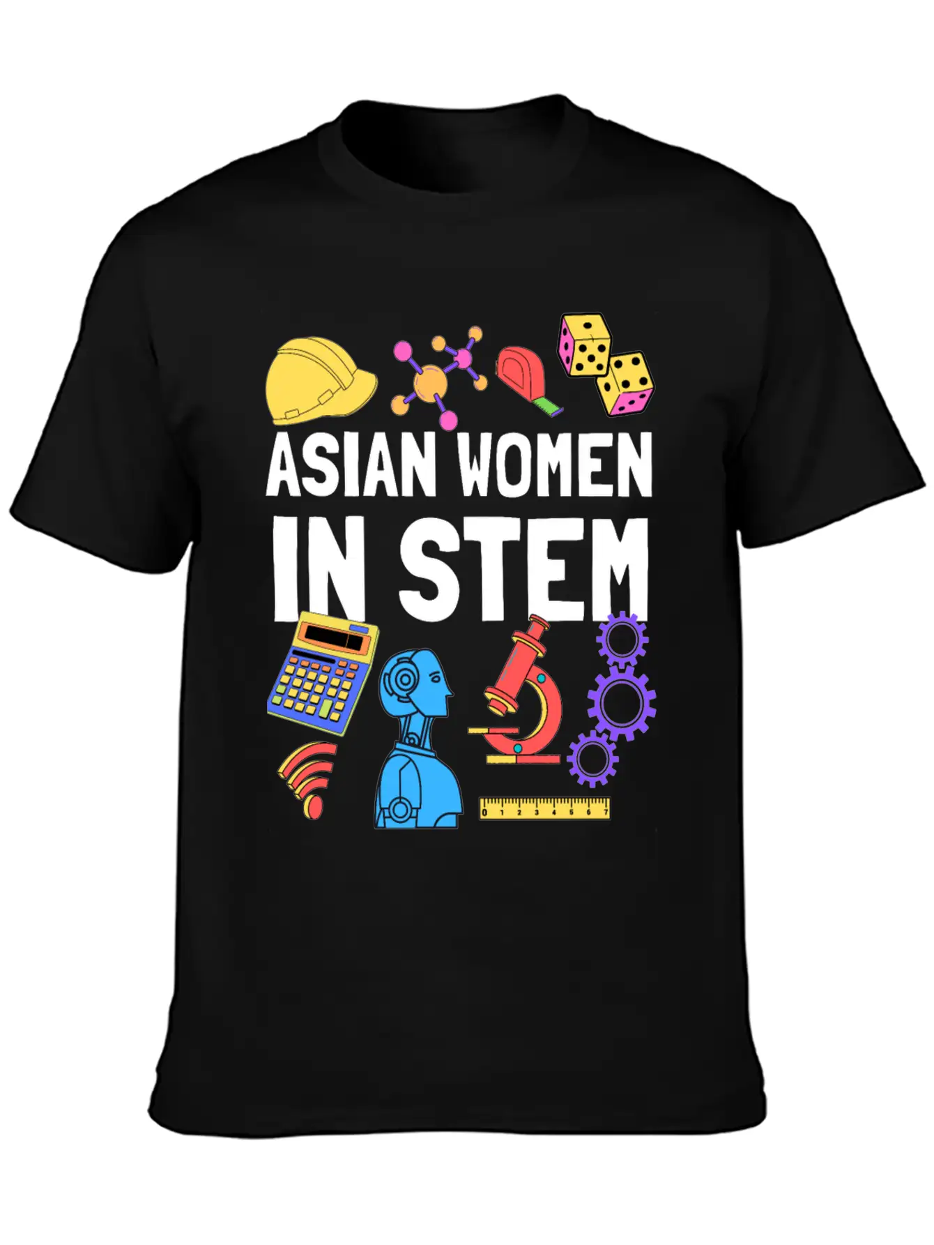 Asian Women In STEM Steminist Student Teacher Relaxed Everyday Tee – Lightweight And Durable Cotton