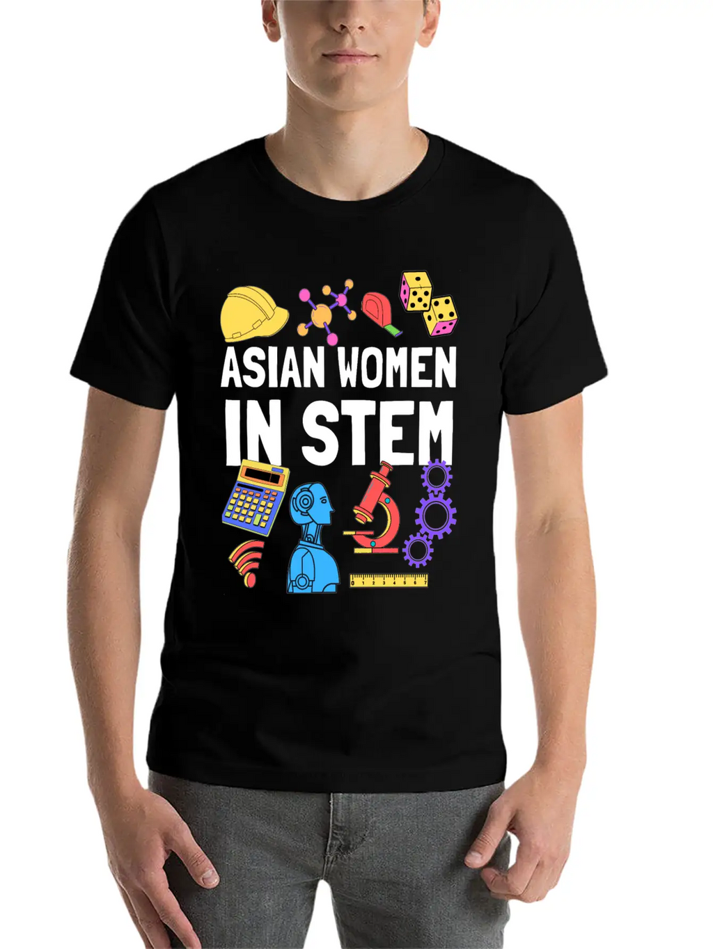 Asian Women In STEM Steminist Student Teacher Relaxed Everyday Tee – Lightweight And Durable Cotton
