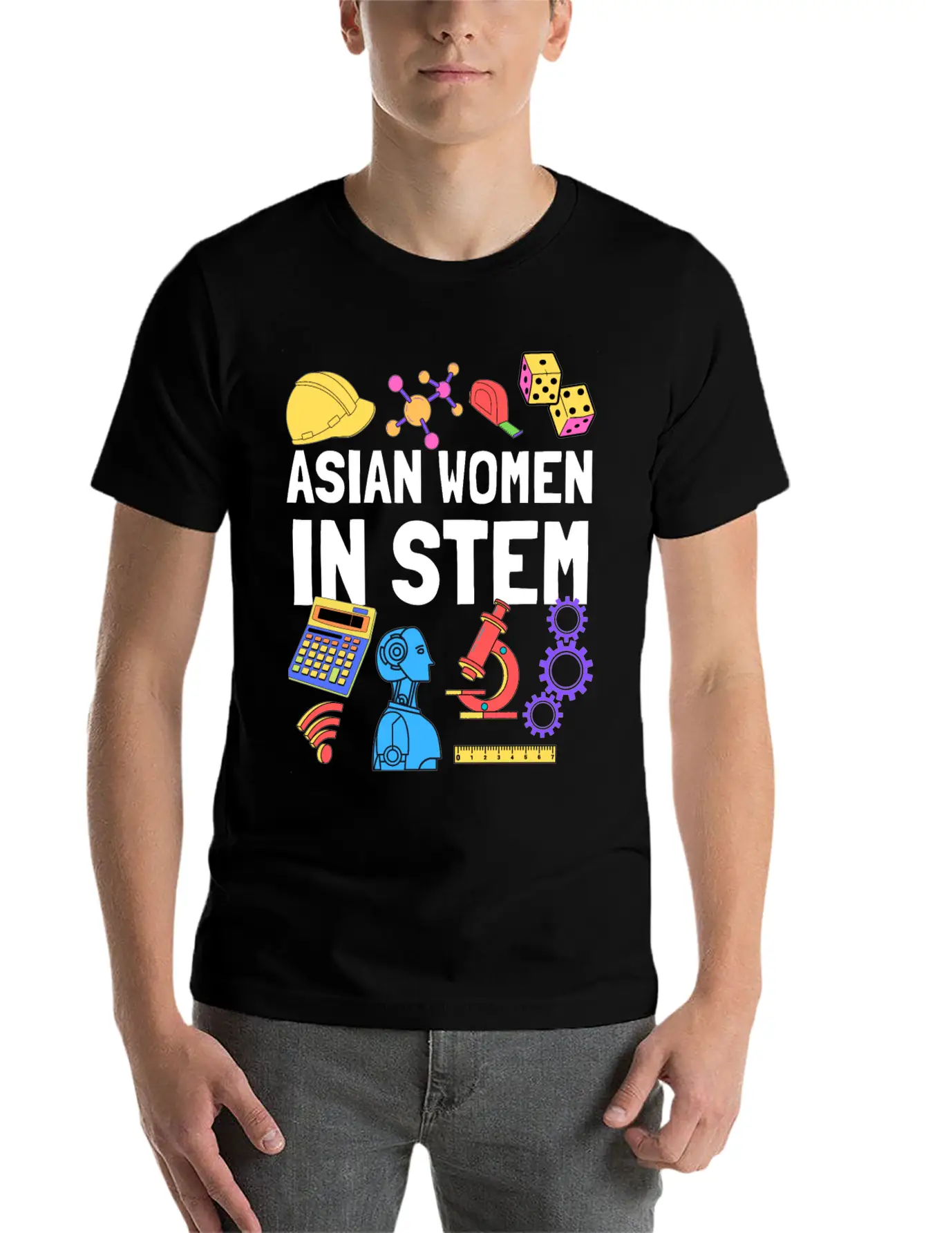 Asian Women In STEM Steminist Student Teacher Relaxed Everyday Tee – Lightweight And Durable Cotton
