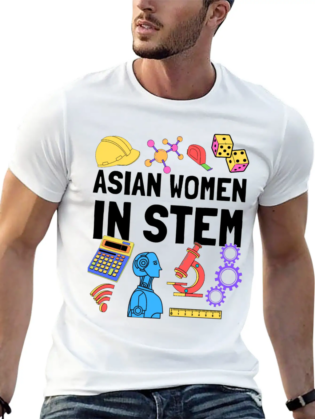 Asian Women In STEM Steminist Student Teacher Relaxed Everyday Tee – Lightweight And Durable Cotton