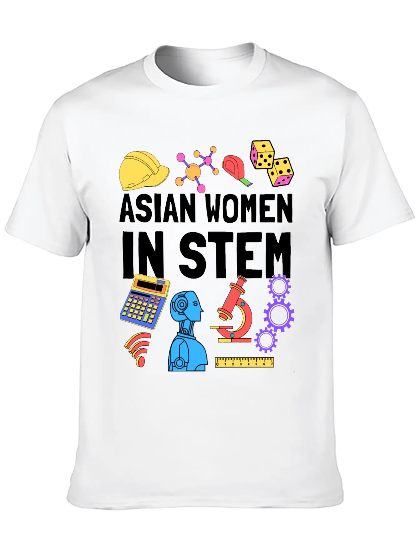 Asian Women In STEM Steminist Student Teacher Relaxed Everyday Tee – Lightweight And Durable Cotton