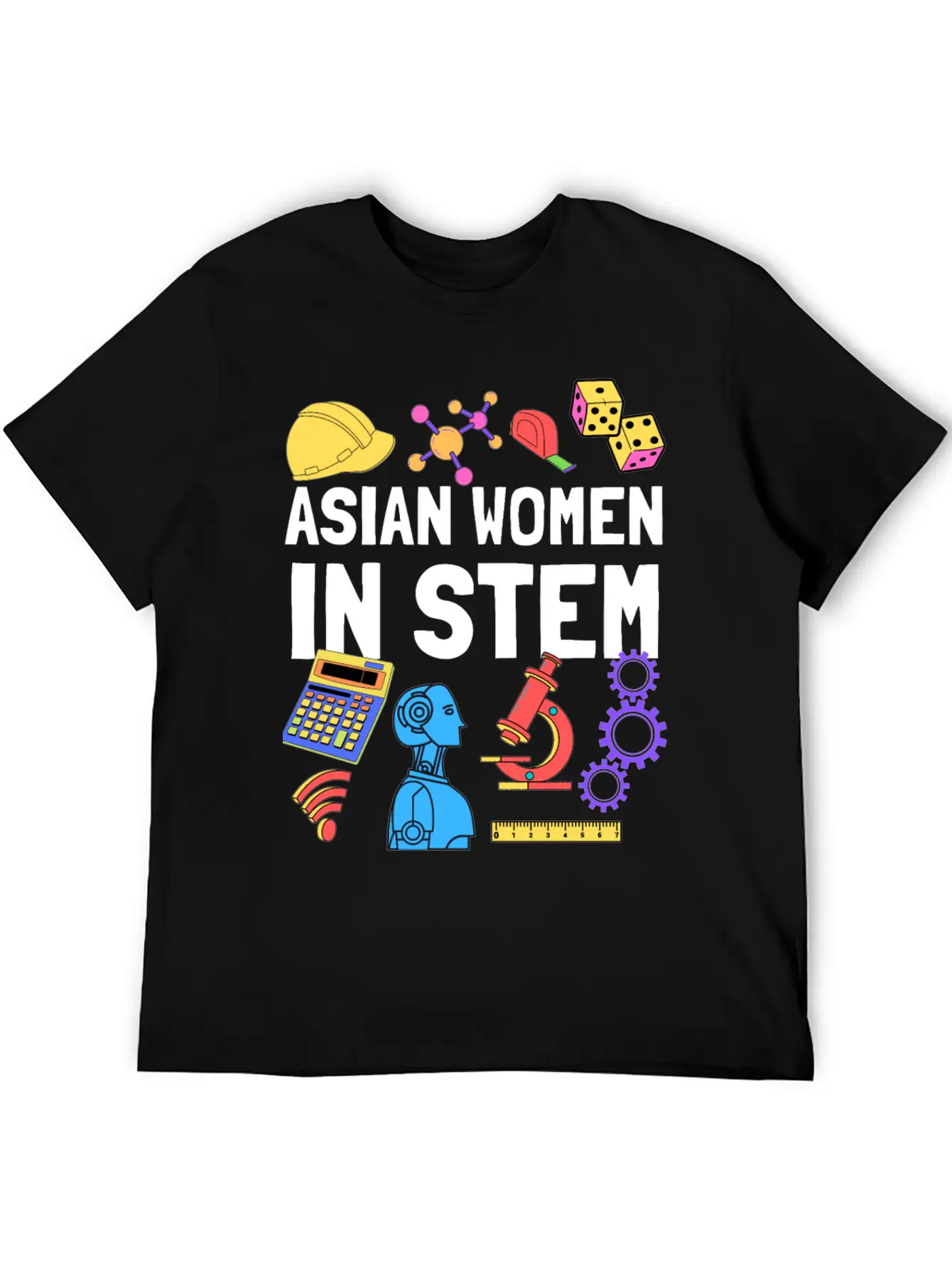 Asian Women In STEM Steminist Student Teacher Relaxed Everyday Tee – Lightweight And Durable Cotton
