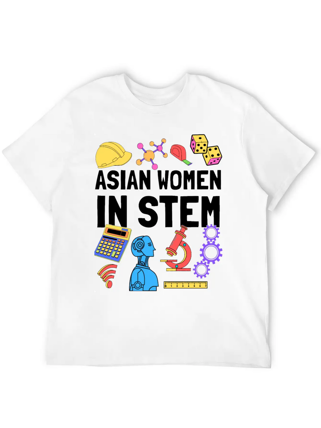 Asian Women In STEM Steminist Student Teacher Relaxed Everyday Tee – Lightweight And Durable Cotton