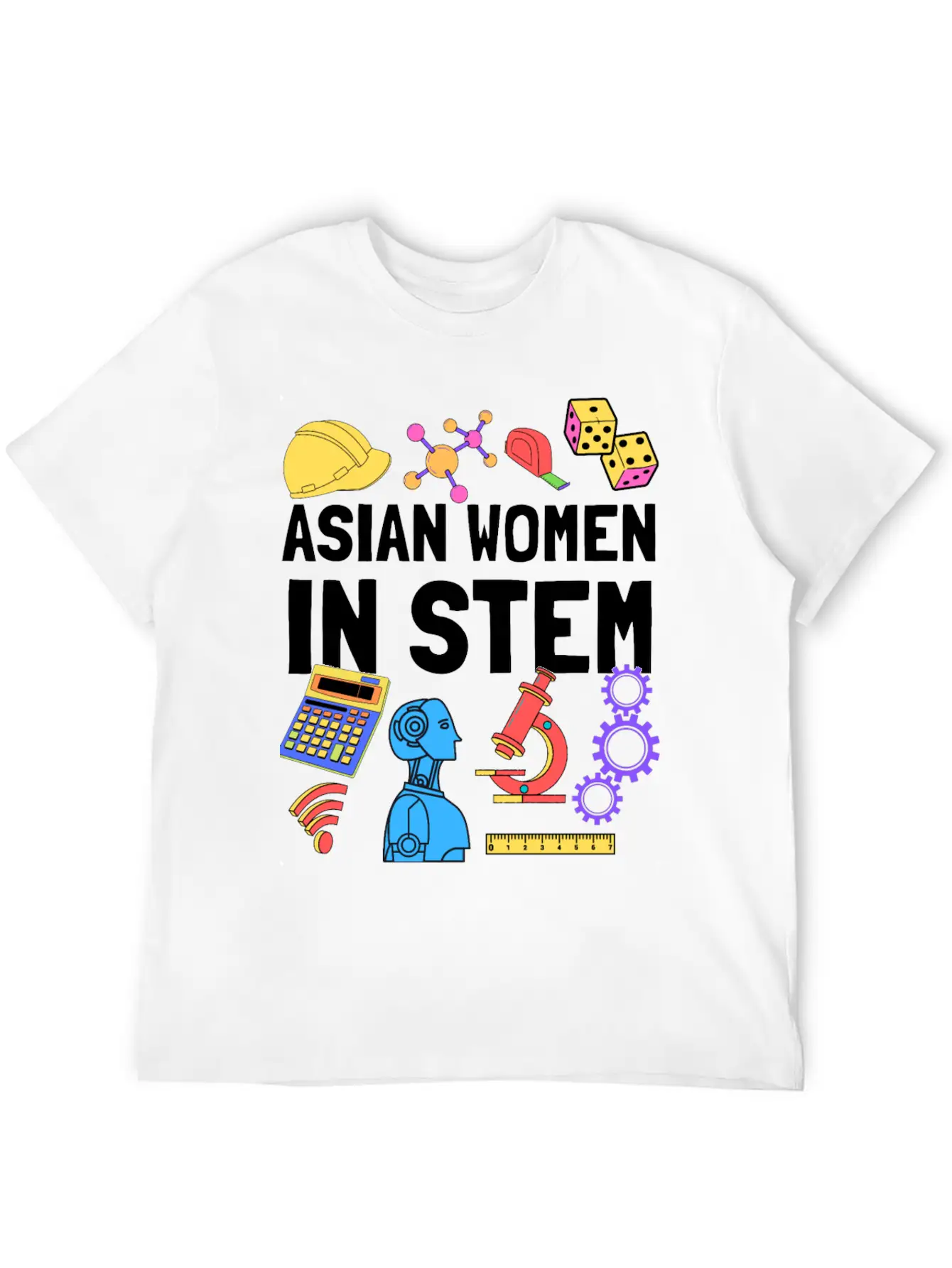 Asian Women In STEM Steminist Student Teacher Relaxed Everyday Tee – Lightweight And Durable Cotton