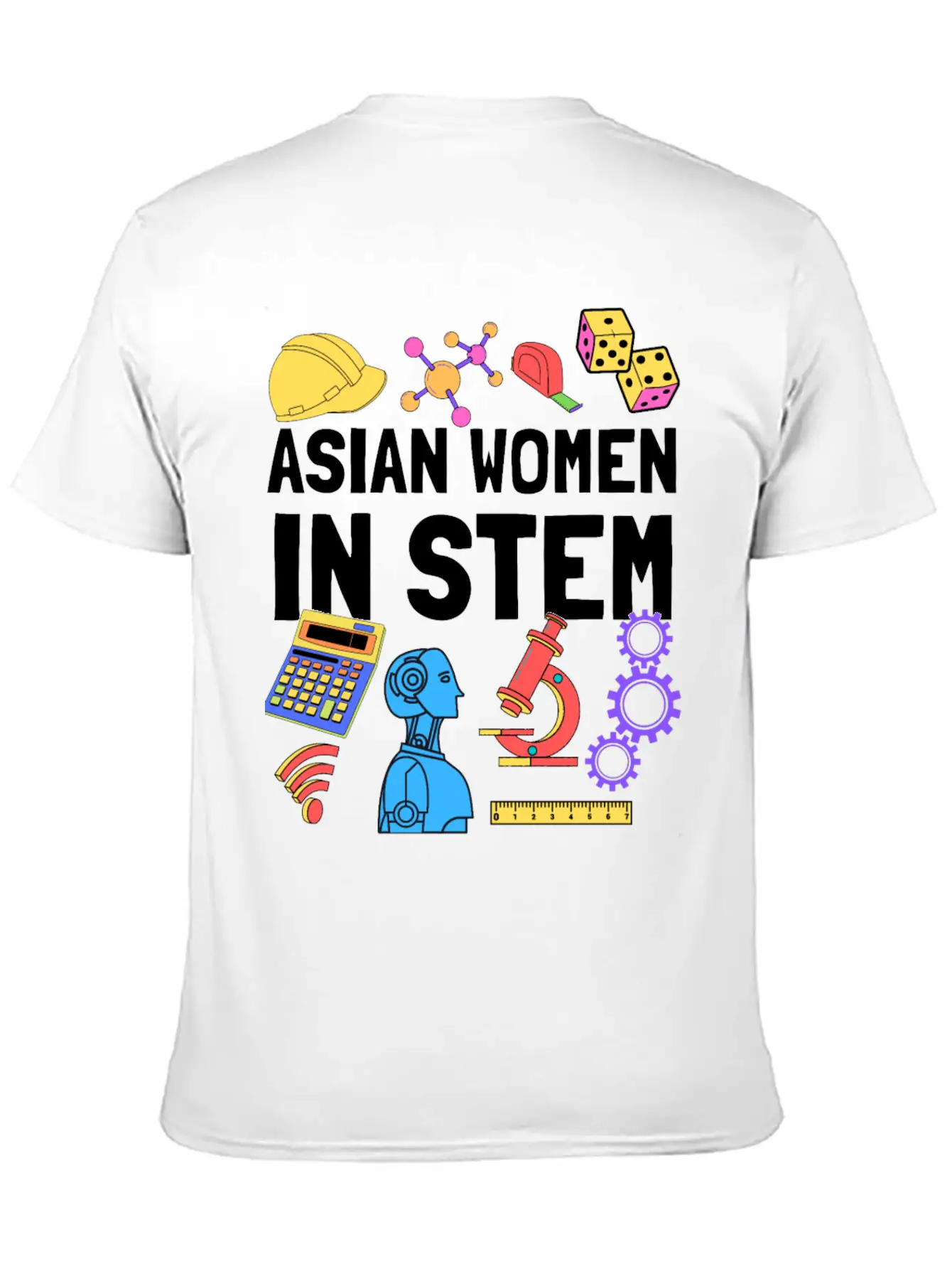Asian Women In STEM Steminist Student Teacher Relaxed Everyday Tee – Lightweight And Durable Cotton