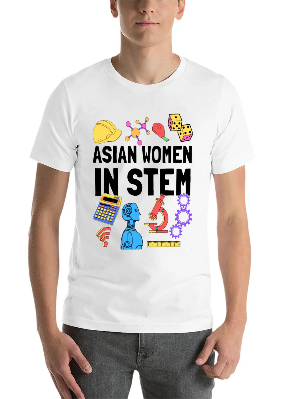 Asian Women In STEM Steminist Student Teacher Relaxed Everyday Tee – Lightweight And Durable Cotton
