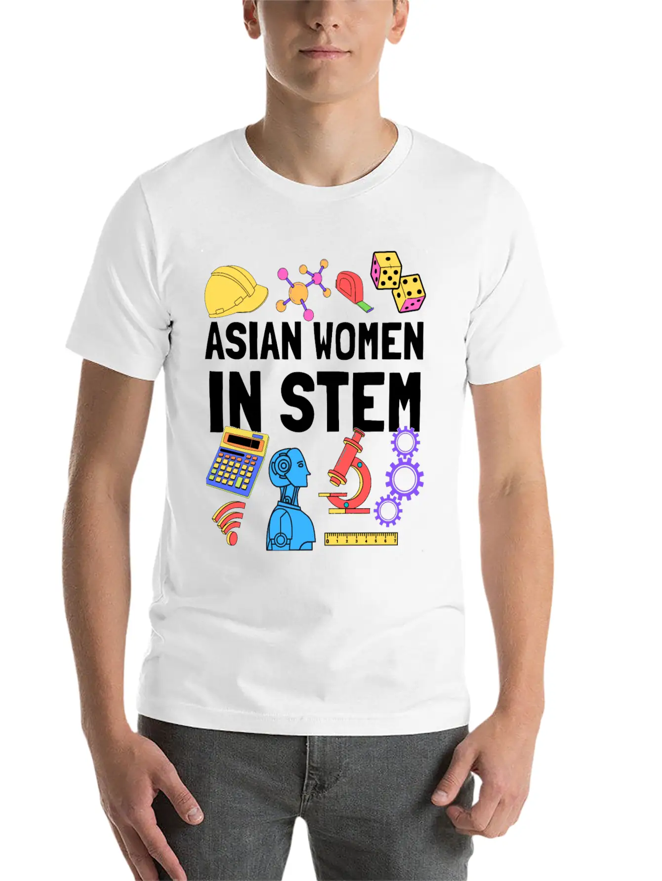 Asian Women In STEM Steminist Student Teacher Relaxed Everyday Tee – Lightweight And Durable Cotton