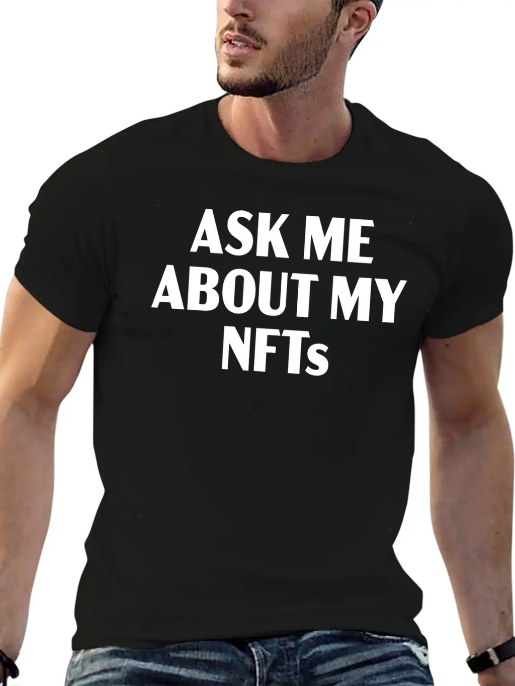 Ask Me About My NFTs Crypto Artists And Collectors Classic Cotton Tee – Unisex Comfort For Any Season