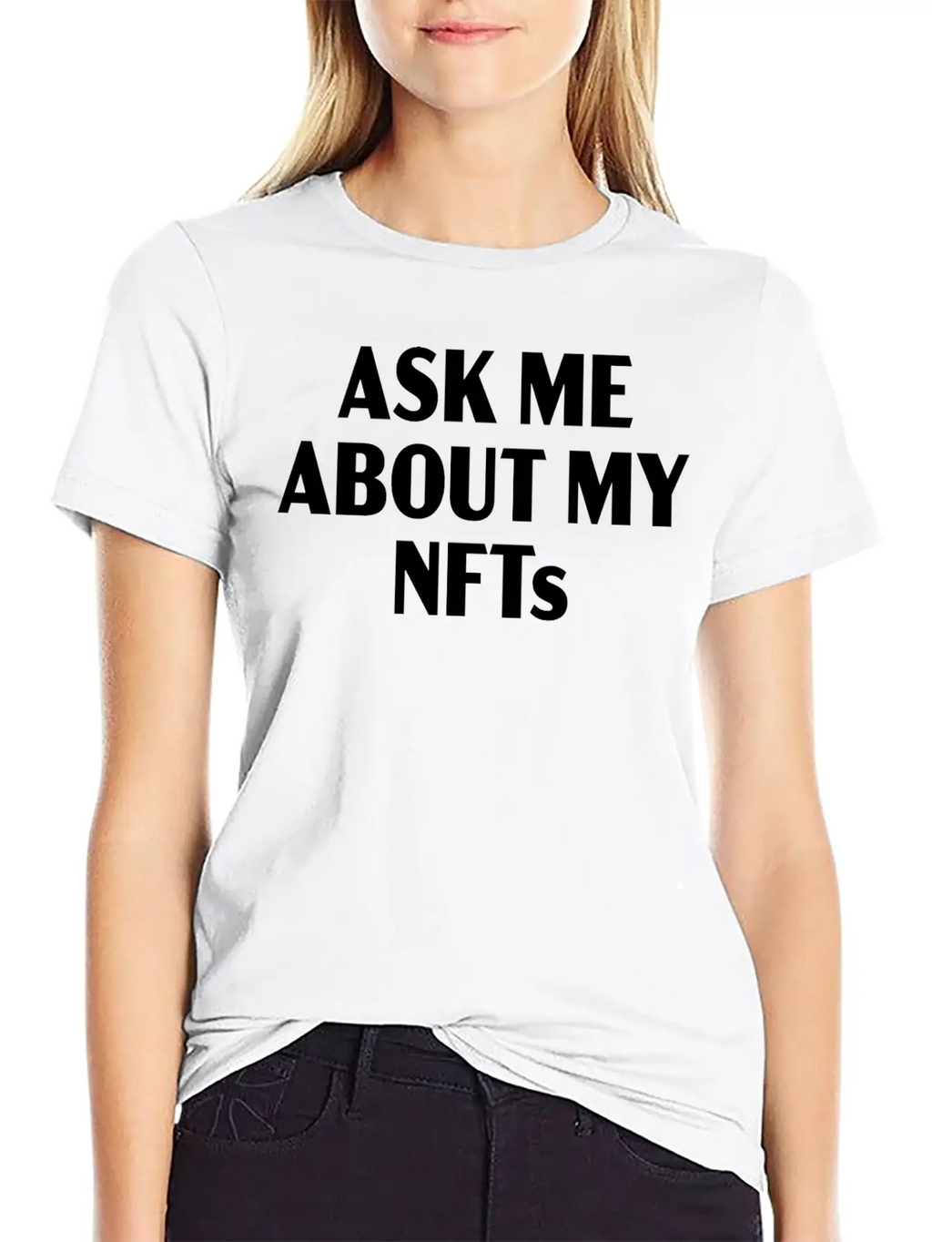 Ask Me About My NFTs Crypto Artists And Collectors Classic Cotton Tee – Unisex Comfort For Any Season
