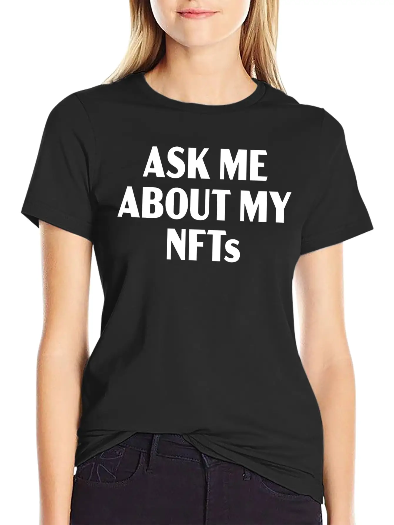 Ask Me About My NFTs Crypto Artists And Collectors Classic Cotton Tee – Unisex Comfort For Any Season