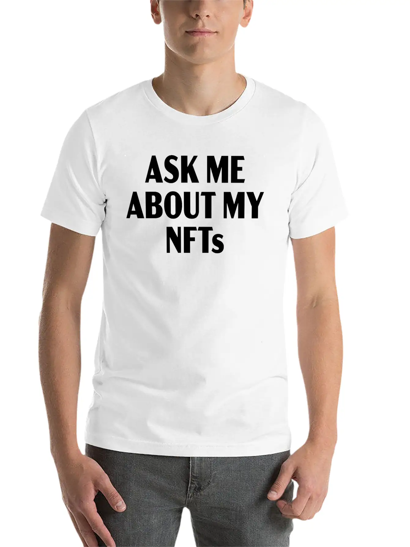 Ask Me About My NFTs Crypto Artists And Collectors Classic Cotton Tee – Unisex Comfort For Any Season