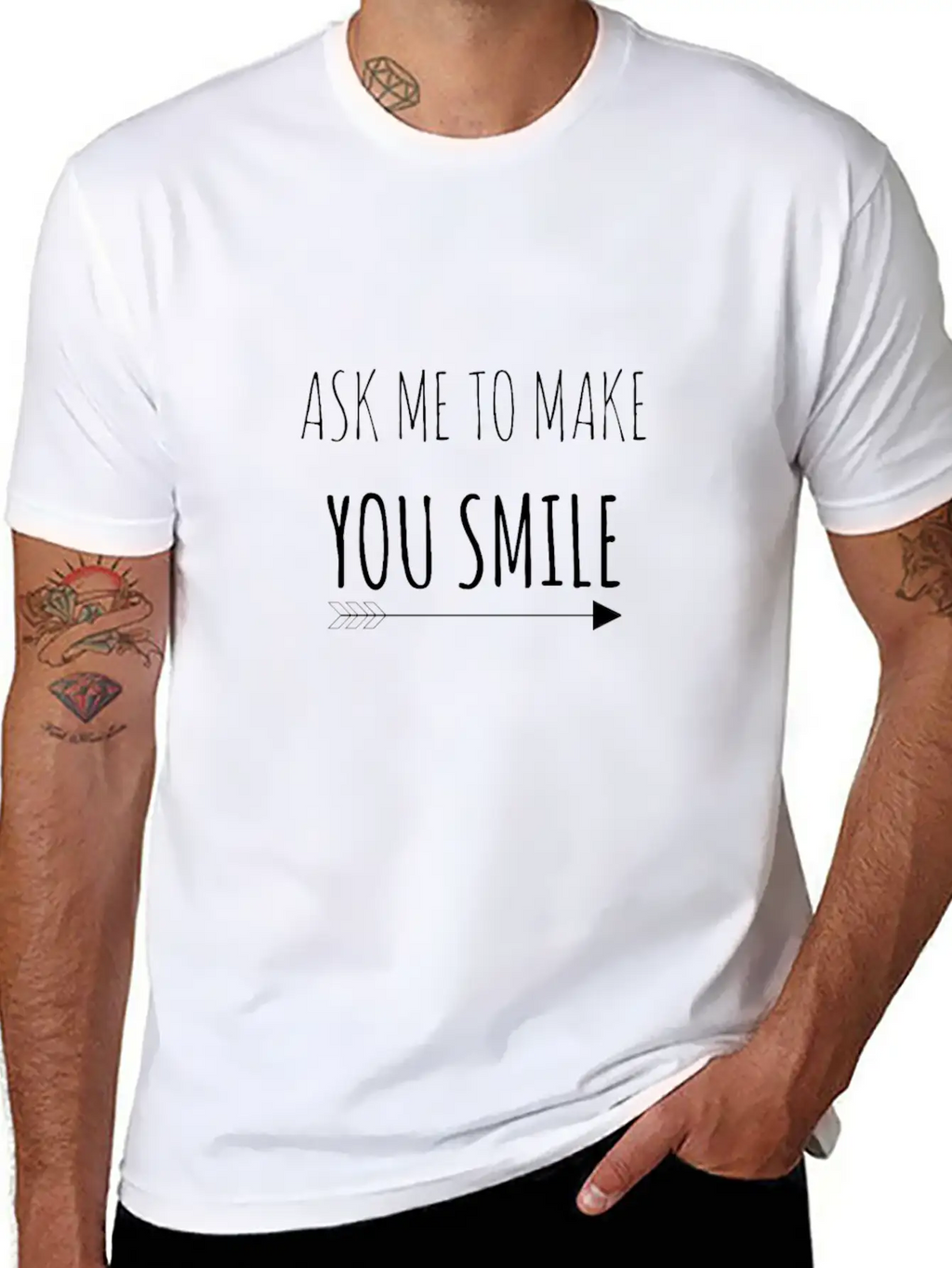 Ask Me To Make You Smile Classic Cotton Tee – Unisex Comfort For Any Season