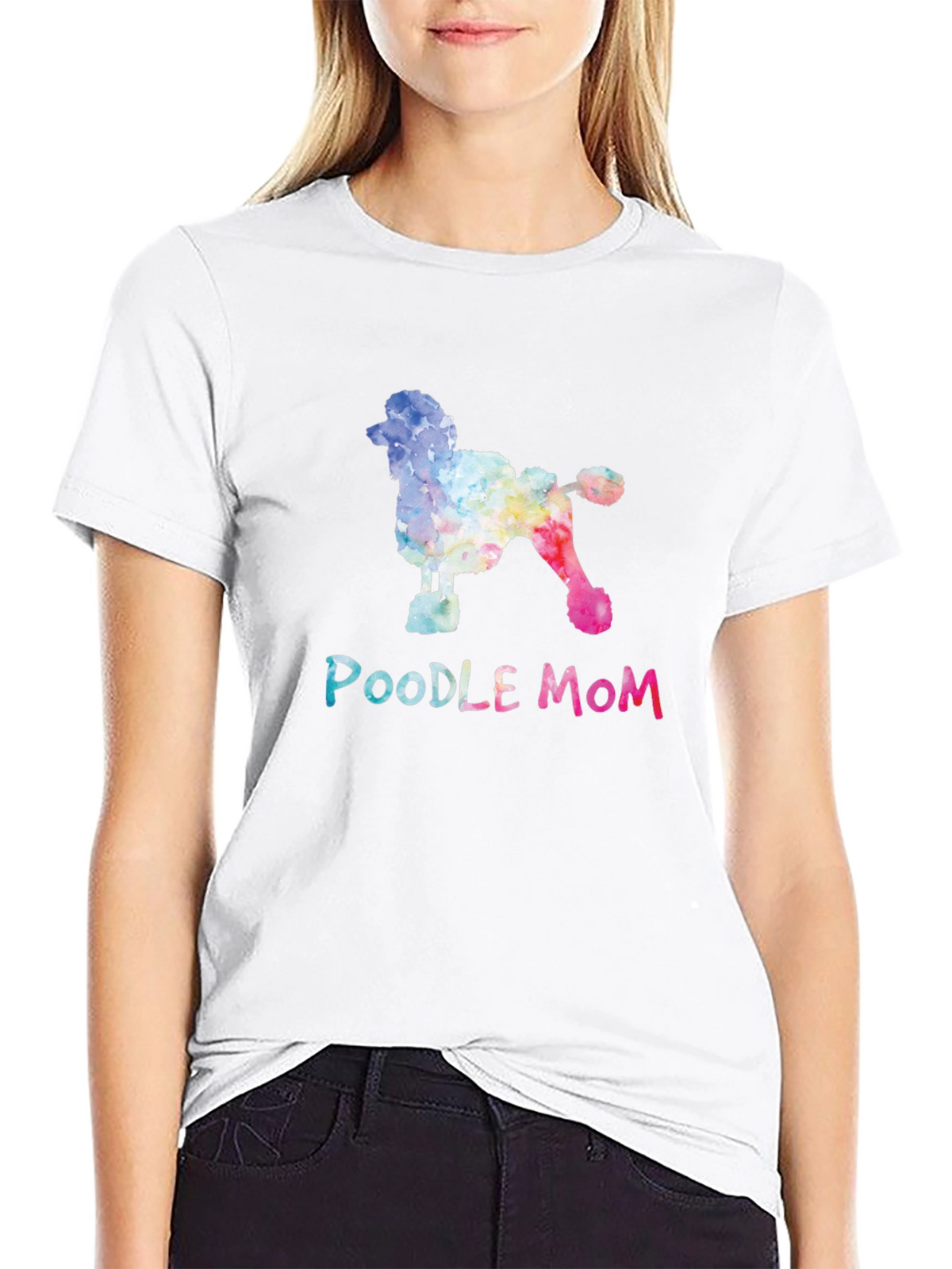 Poodle Mom T-Shirt - Watercolor Dog Lover Tee
