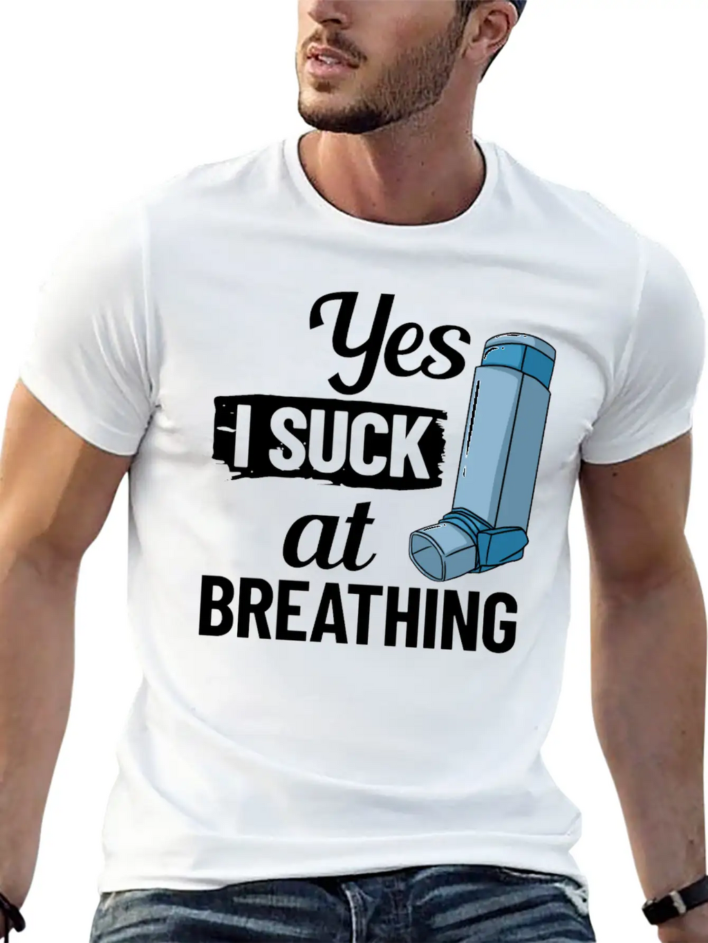 Asthma Inhaler Pump Medicine Treatment Asthmatic Essential Cotton Tee For Daily Outfits – Unisex Style