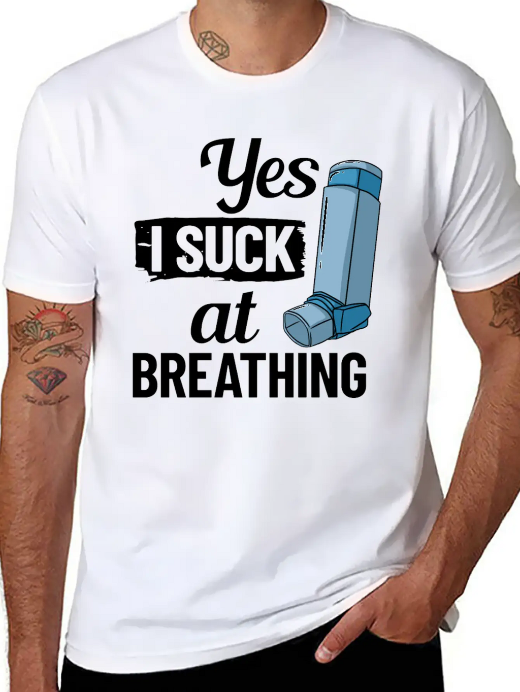 Asthma Inhaler Pump Medicine Treatment Asthmatic Essential Cotton Tee For Daily Outfits – Unisex Style