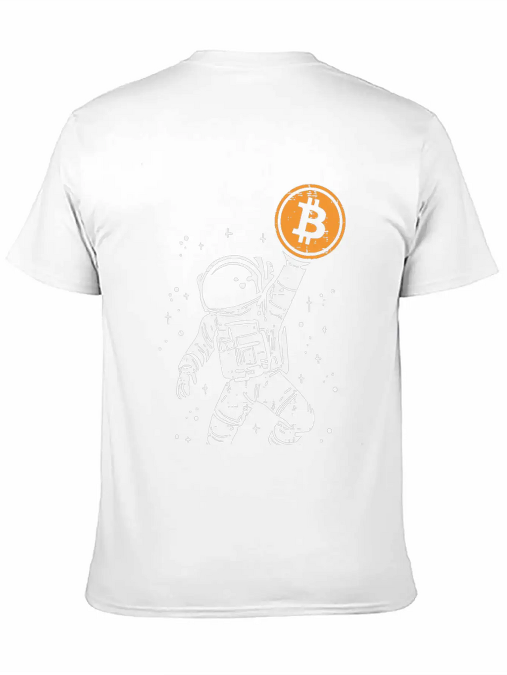 Astronaut Bitcoin Moon Funny Crypto Cryptocurrency Essential Cotton Tee For Daily Outfits – Unisex Style