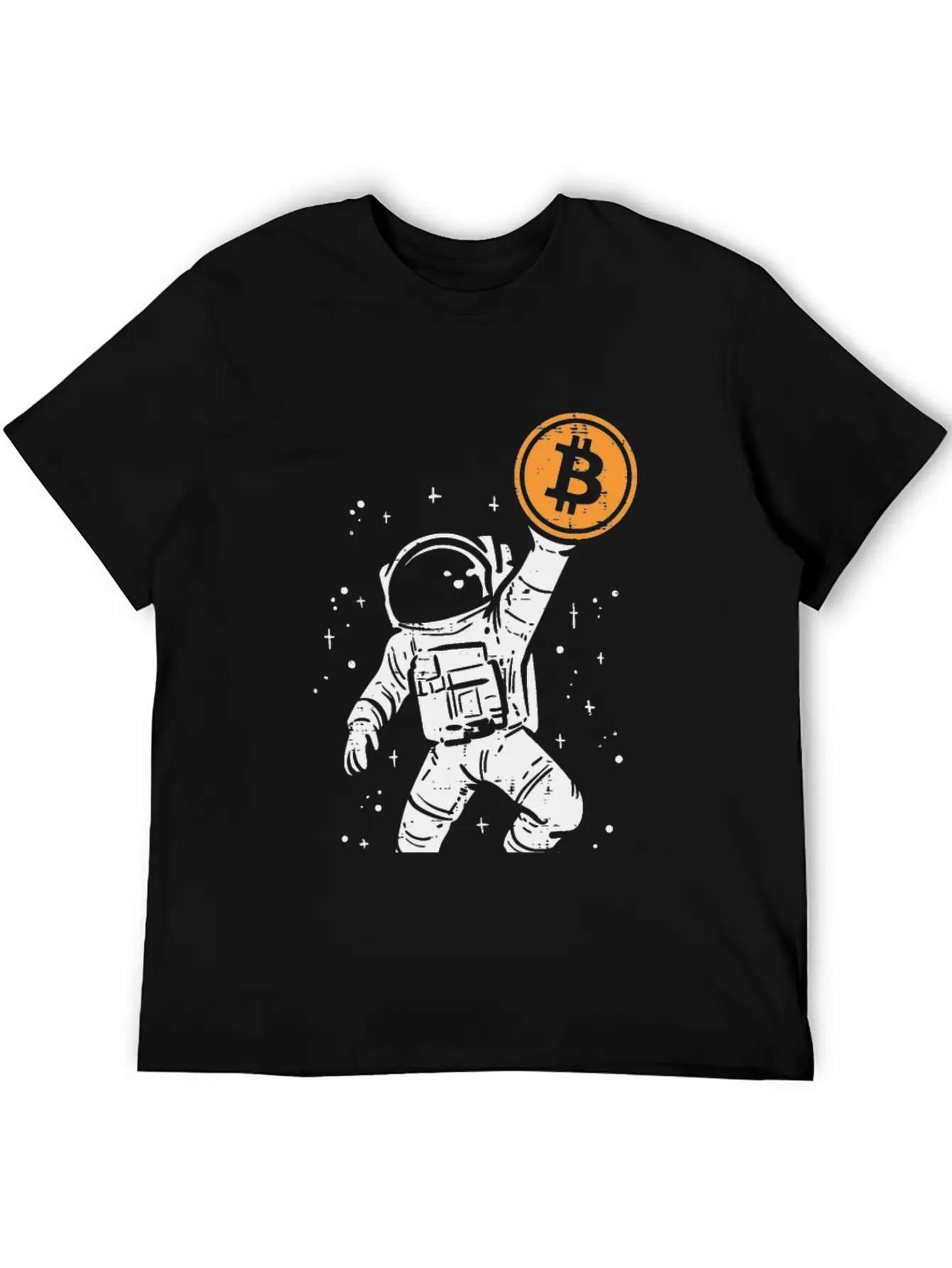 Astronaut Bitcoin Moon Funny Crypto Cryptocurrency Essential Cotton Tee For Daily Outfits – Unisex Style