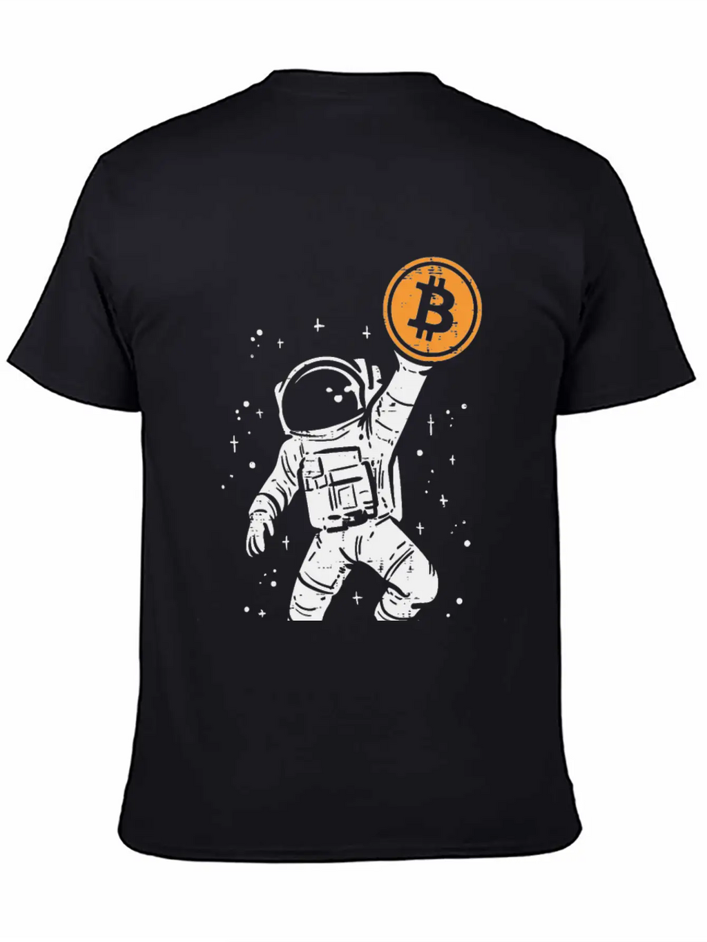 Astronaut Bitcoin Moon Funny Crypto Cryptocurrency Essential Cotton Tee For Daily Outfits – Unisex Style