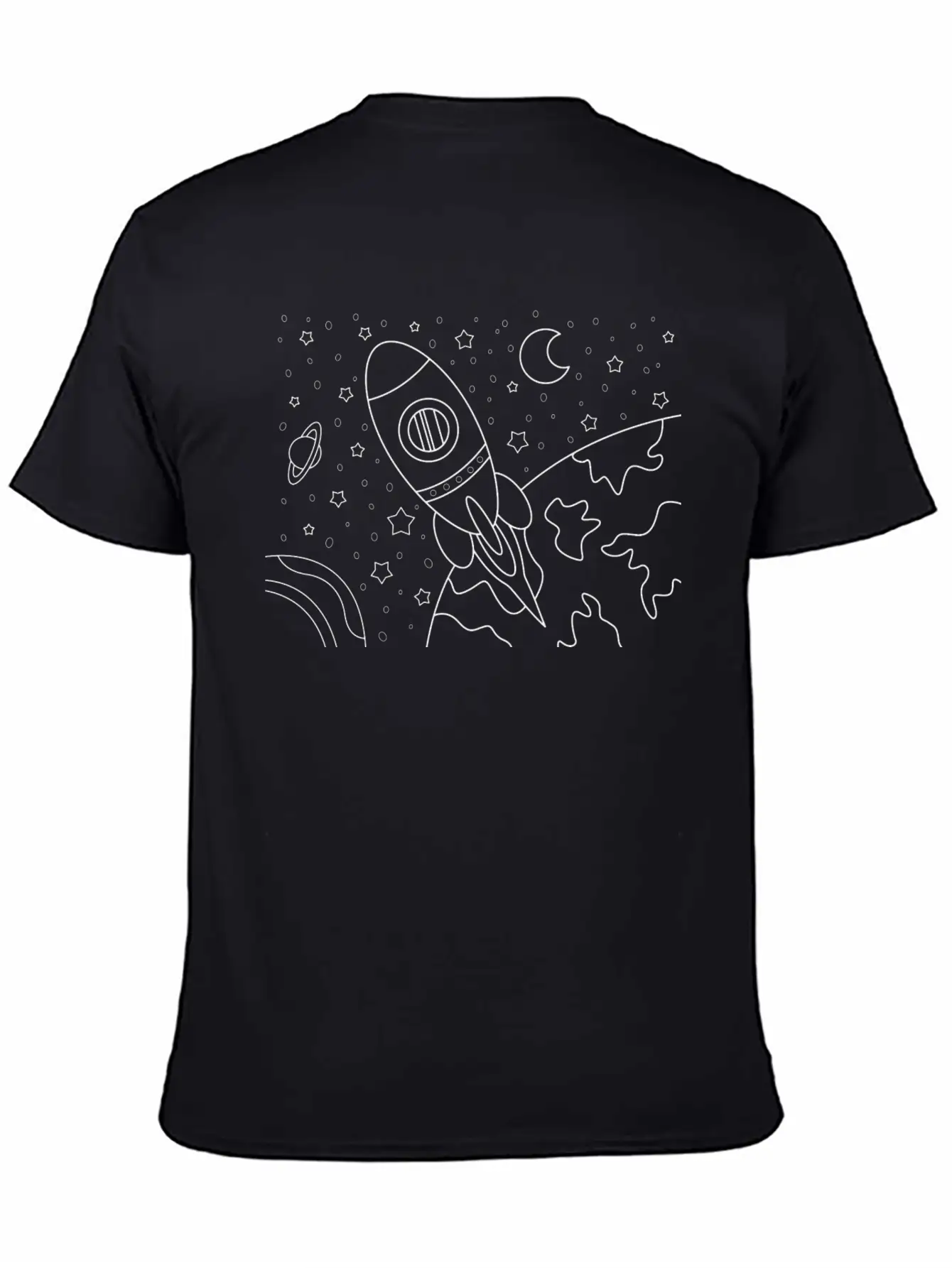 Astronaut Line Art Essential Cotton Tee For Daily Outfits – Unisex Style