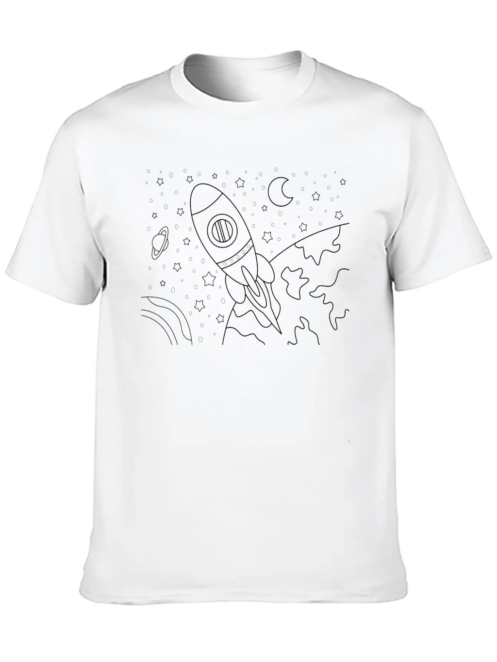 Astronaut Line Art Essential Cotton Tee For Daily Outfits – Unisex Style