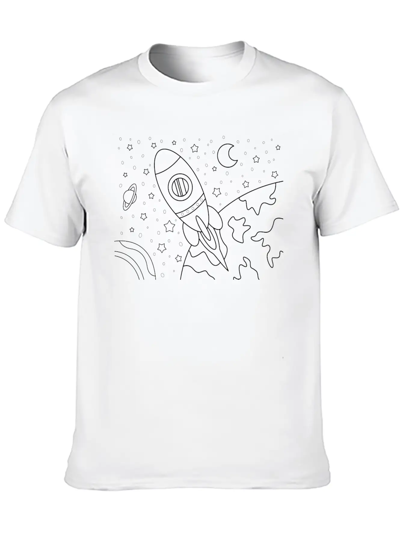 Astronaut Line Art Essential Cotton Tee For Daily Outfits – Unisex Style