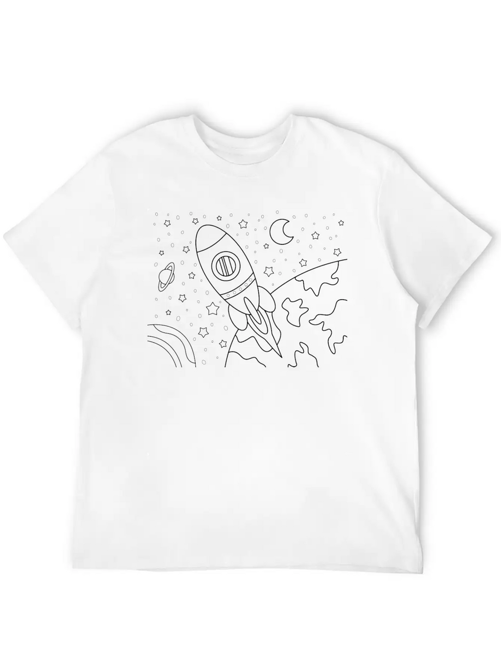 Astronaut Line Art Essential Cotton Tee For Daily Outfits – Unisex Style