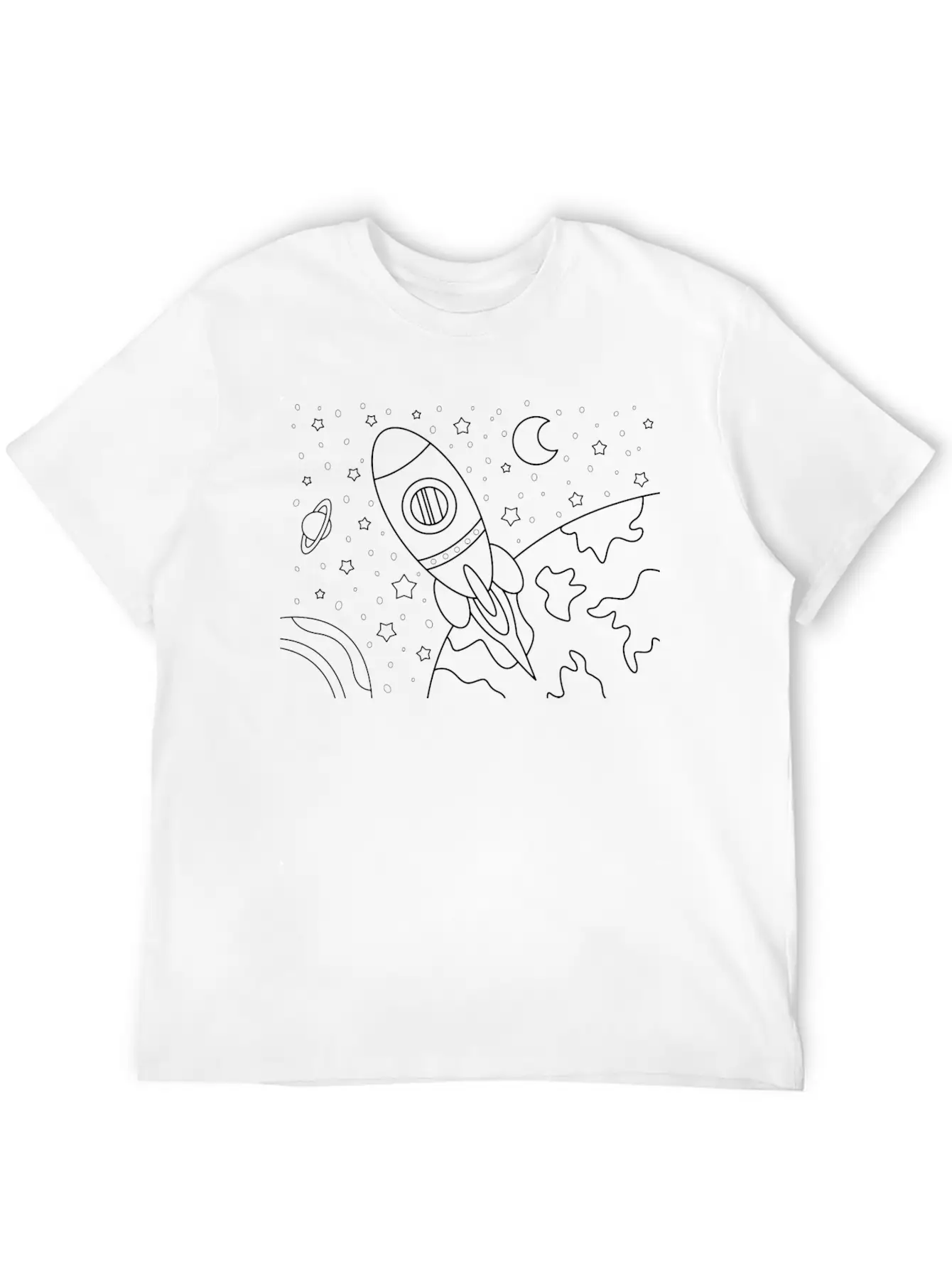 Astronaut Line Art Essential Cotton Tee For Daily Outfits – Unisex Style