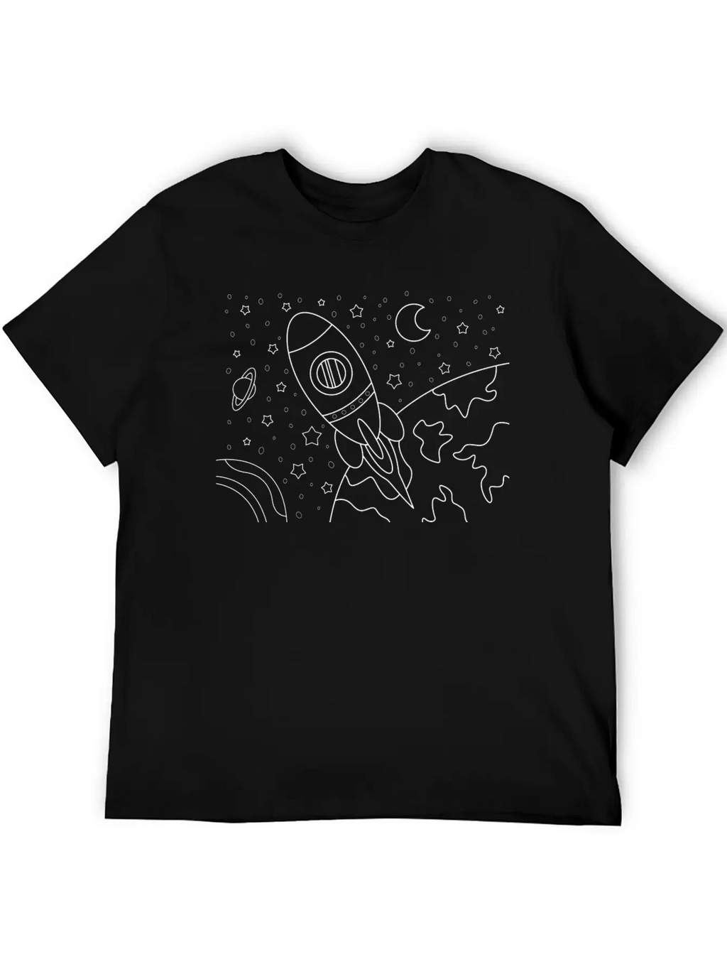 Astronaut Line Art Essential Cotton Tee For Daily Outfits – Unisex Style