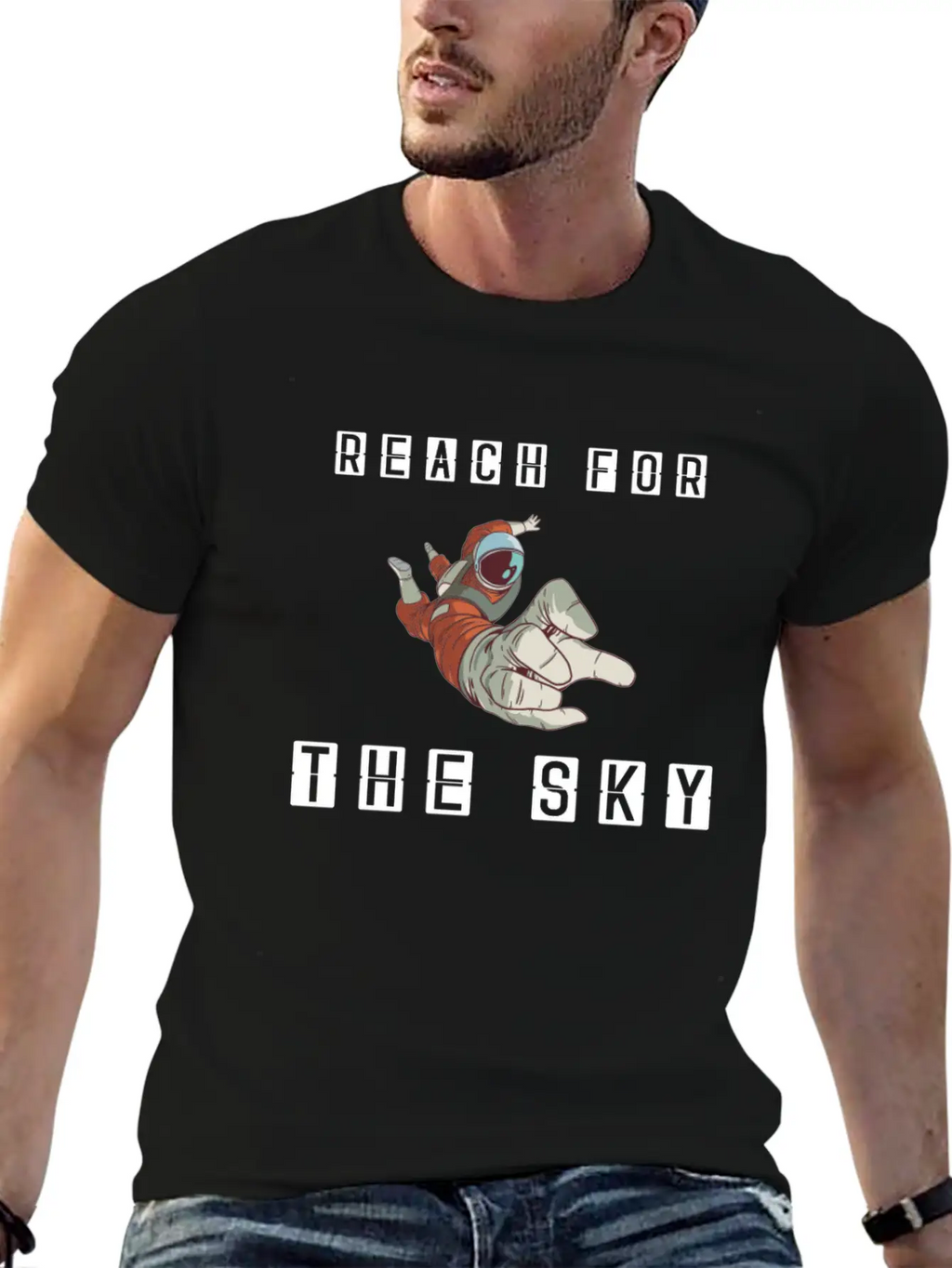 Astronaut / Space : Reach For The Sky Unisex Casual T-Shirt – Clean Design For Daily Comfort