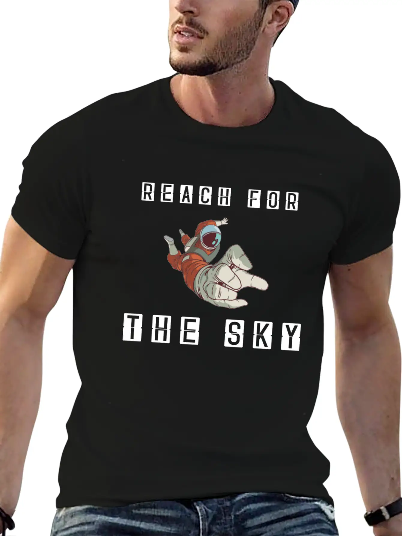 Astronaut / Space : Reach For The Sky Unisex Casual T-Shirt – Clean Design For Daily Comfort