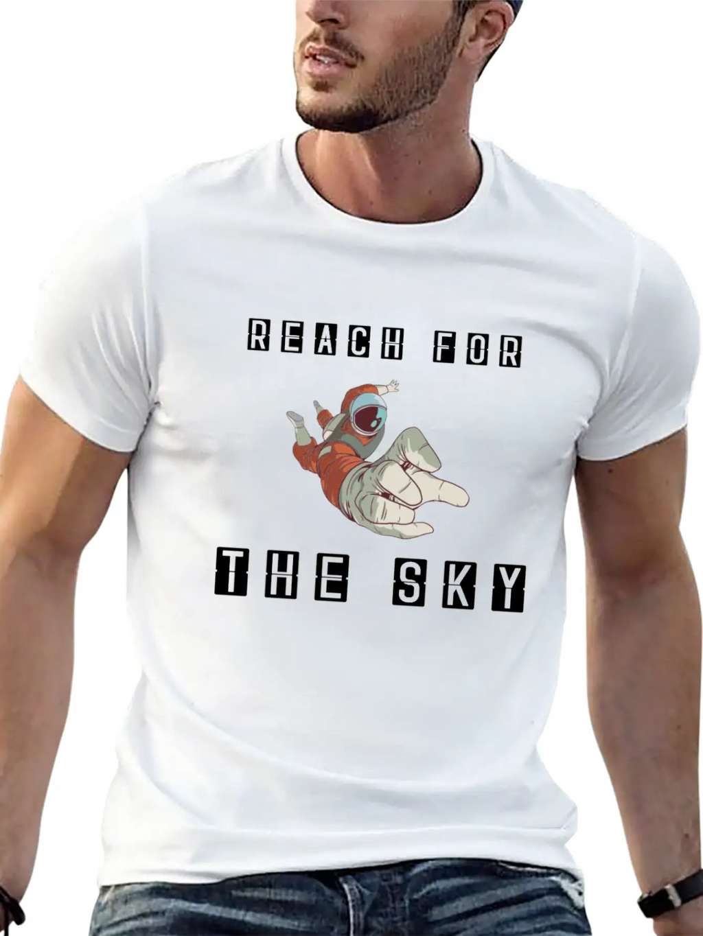Astronaut / Space : Reach For The Sky Unisex Casual T-Shirt – Clean Design For Daily Comfort