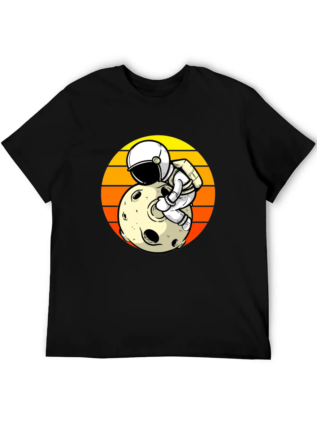 Astronaut Sunset Planet Classic Cotton Tee – Unisex Comfort For Any Season