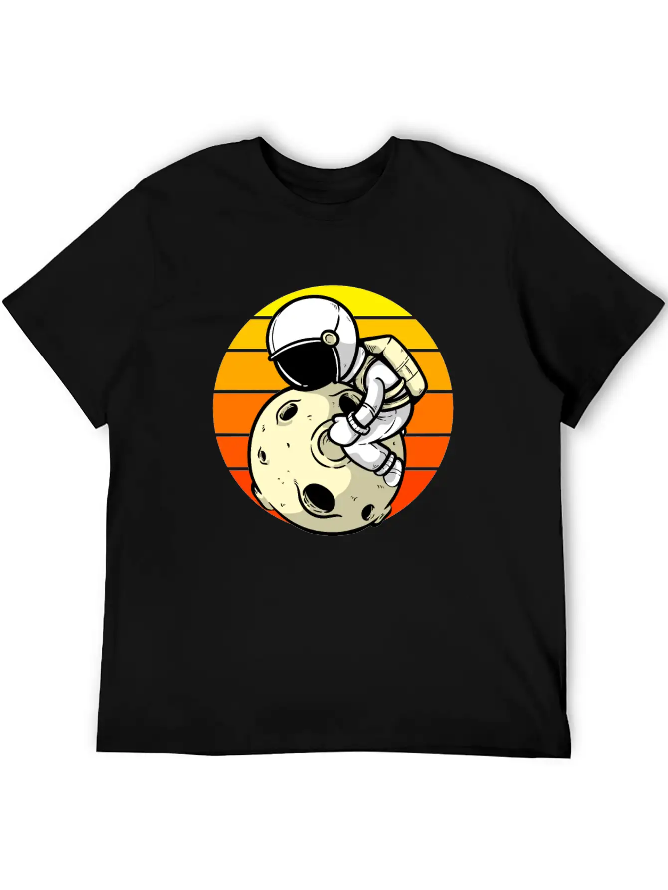 Astronaut Sunset Planet Classic Cotton Tee – Unisex Comfort For Any Season