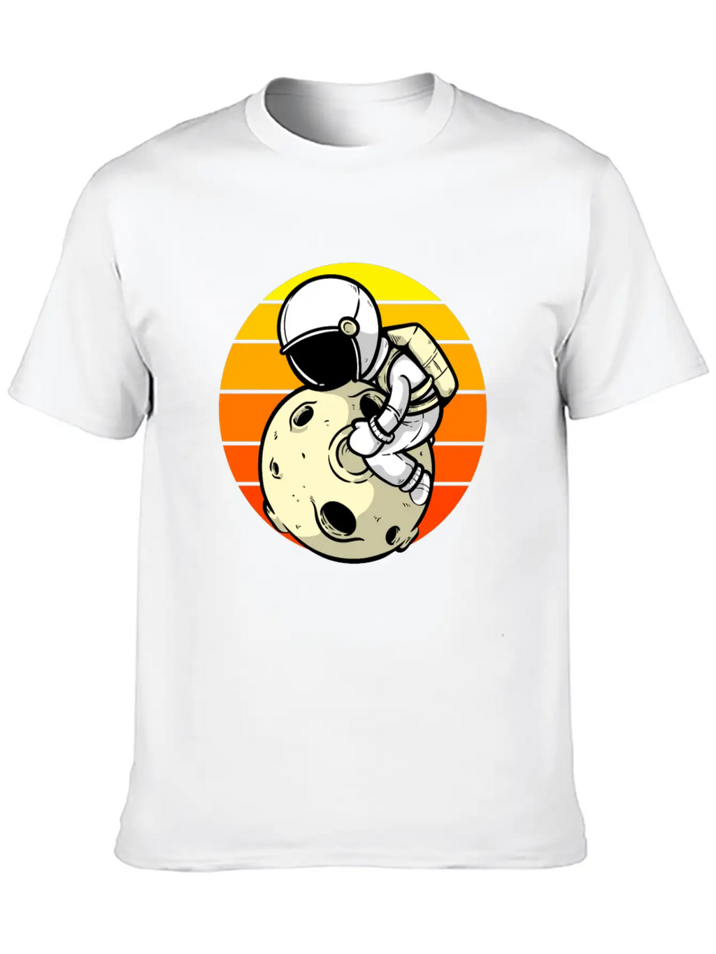 Astronaut Sunset Planet Classic Cotton Tee – Unisex Comfort For Any Season